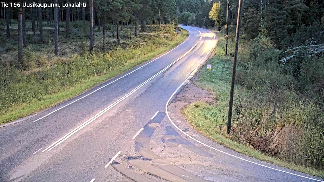Weather Camera Image Road 196 Uusikaupunki, Lokalahti, Uusikaupunki, Varsinais-Suomi