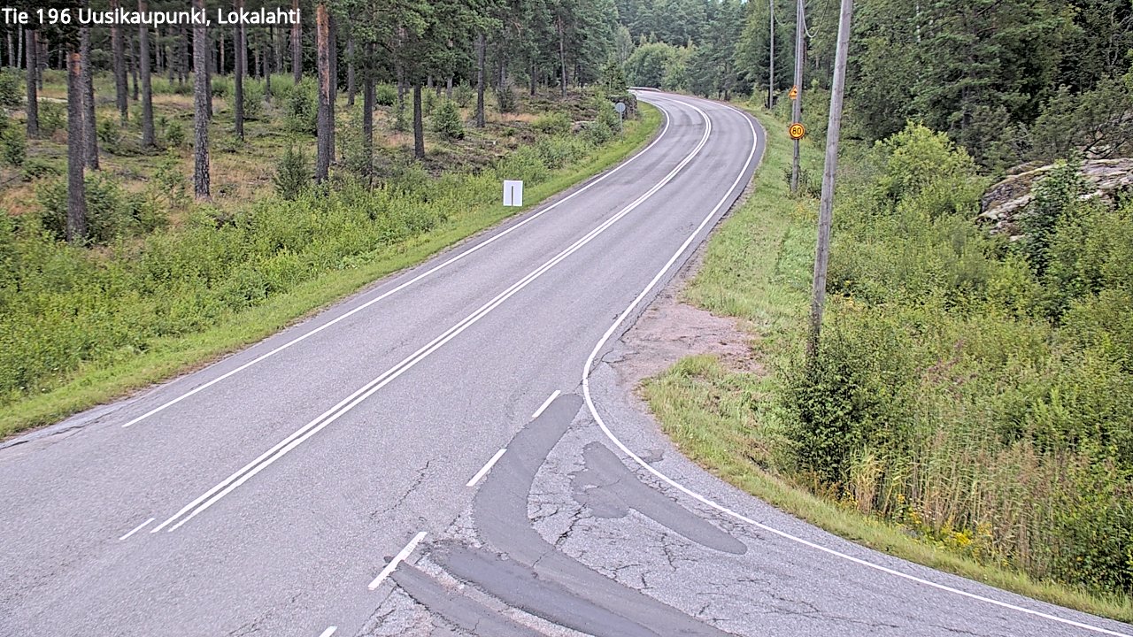 Weather Camera Image Road 196 Uusikaupunki, Lokalahti, Uusikaupunki, Varsinais-Suomi