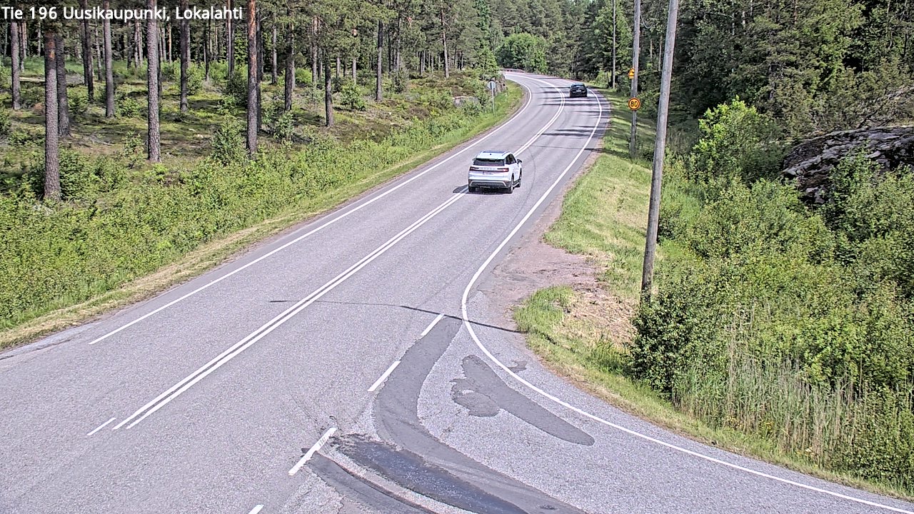 Weather Camera Image Väg 196 Nystad, Lokalax, Uusikaupunki, Varsinais-Suomi