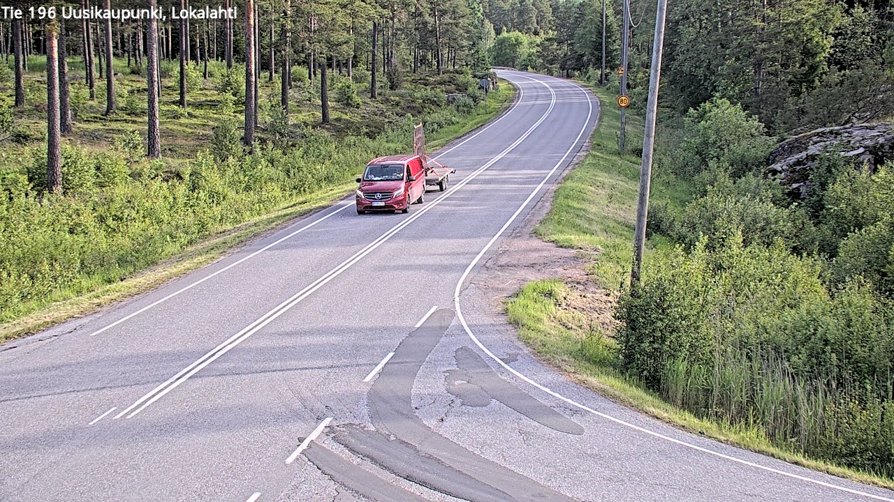 Weather Camera Image Road 196 Uusikaupunki, Lokalahti, Uusikaupunki, Varsinais-Suomi