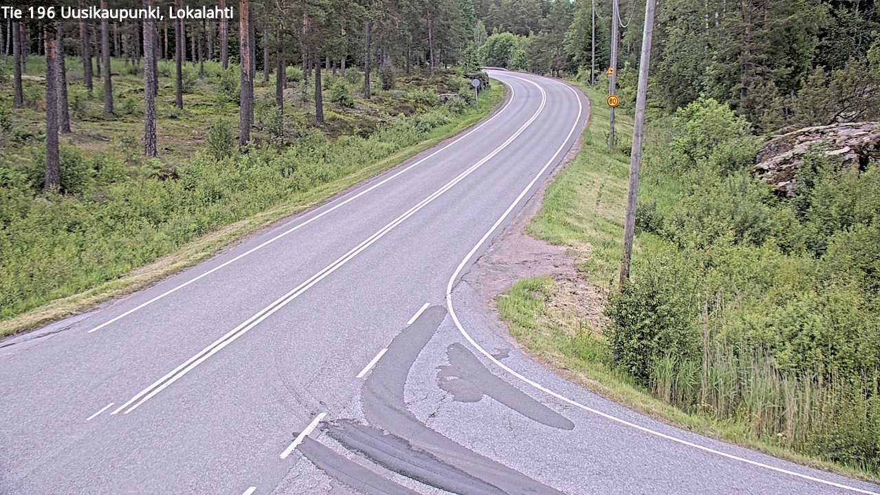 Weather Camera Image Väg 196 Nystad, Lokalax, Uusikaupunki, Varsinais-Suomi