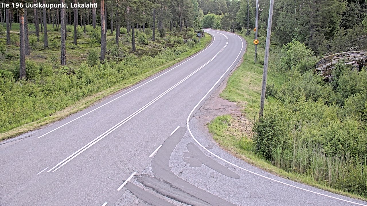 Weather Camera Image Väg 196 Nystad, Lokalax, Uusikaupunki, Varsinais-Suomi