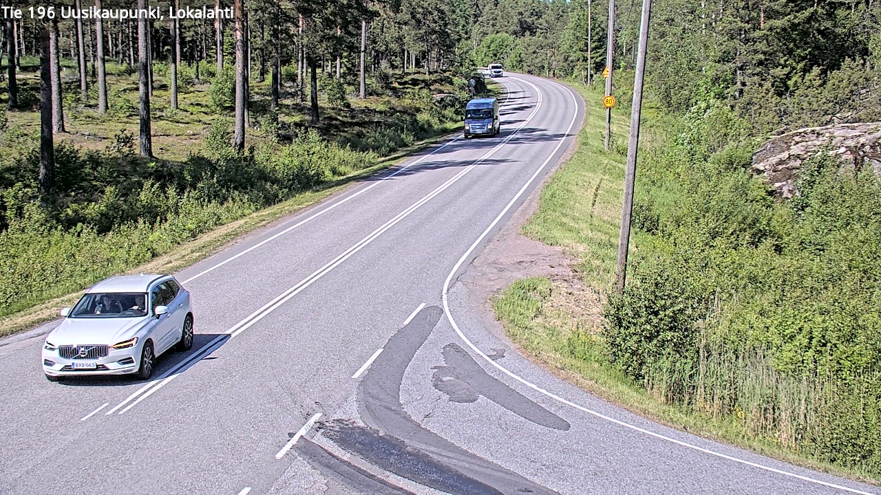 Weather Camera Image Väg 196 Nystad, Lokalax, Uusikaupunki, Varsinais-Suomi