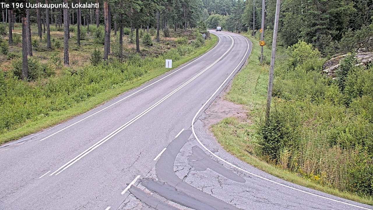 Weather Camera Image Road 196 Uusikaupunki, Lokalahti, Uusikaupunki, Varsinais-Suomi