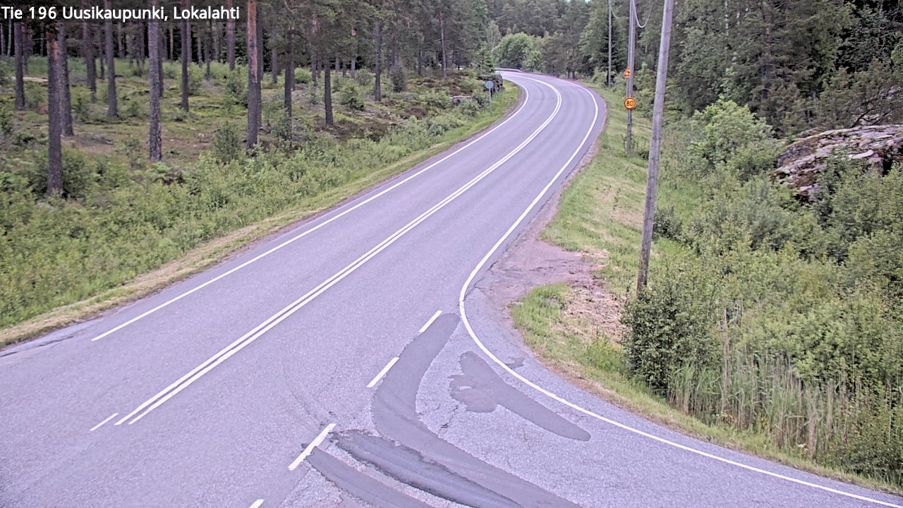 Weather Camera Image Väg 196 Nystad, Lokalax, Uusikaupunki, Varsinais-Suomi