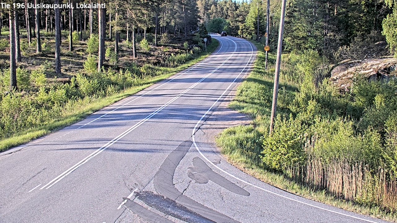 Weather Camera Image Road 196 Uusikaupunki, Lokalahti, Uusikaupunki, Varsinais-Suomi