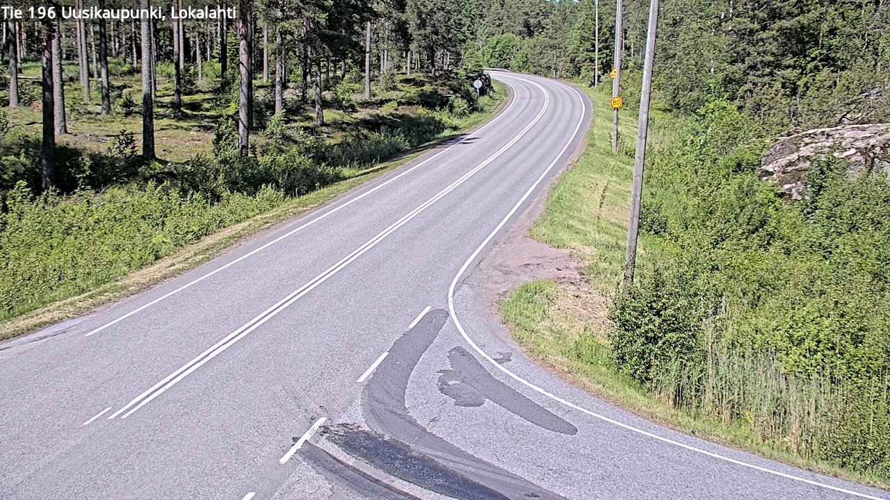 Weather Camera Image Väg 196 Nystad, Lokalax, Uusikaupunki, Varsinais-Suomi