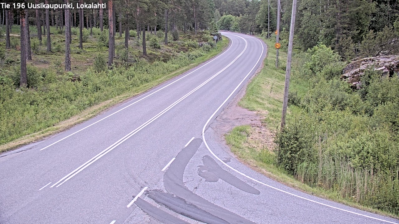 Weather Camera Image Väg 196 Nystad, Lokalax, Uusikaupunki, Varsinais-Suomi