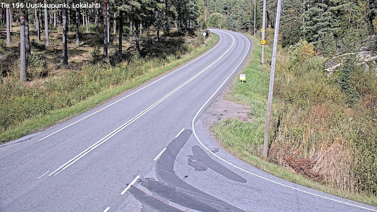 Weather Camera Image Road 196 Uusikaupunki, Lokalahti, Uusikaupunki, Varsinais-Suomi