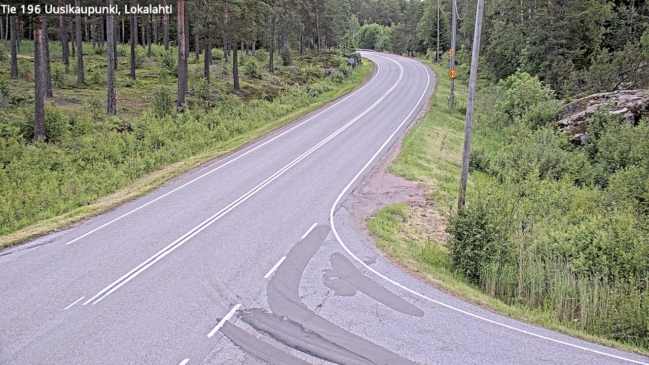 Weather Camera Image Väg 196 Nystad, Lokalax, Uusikaupunki, Varsinais-Suomi