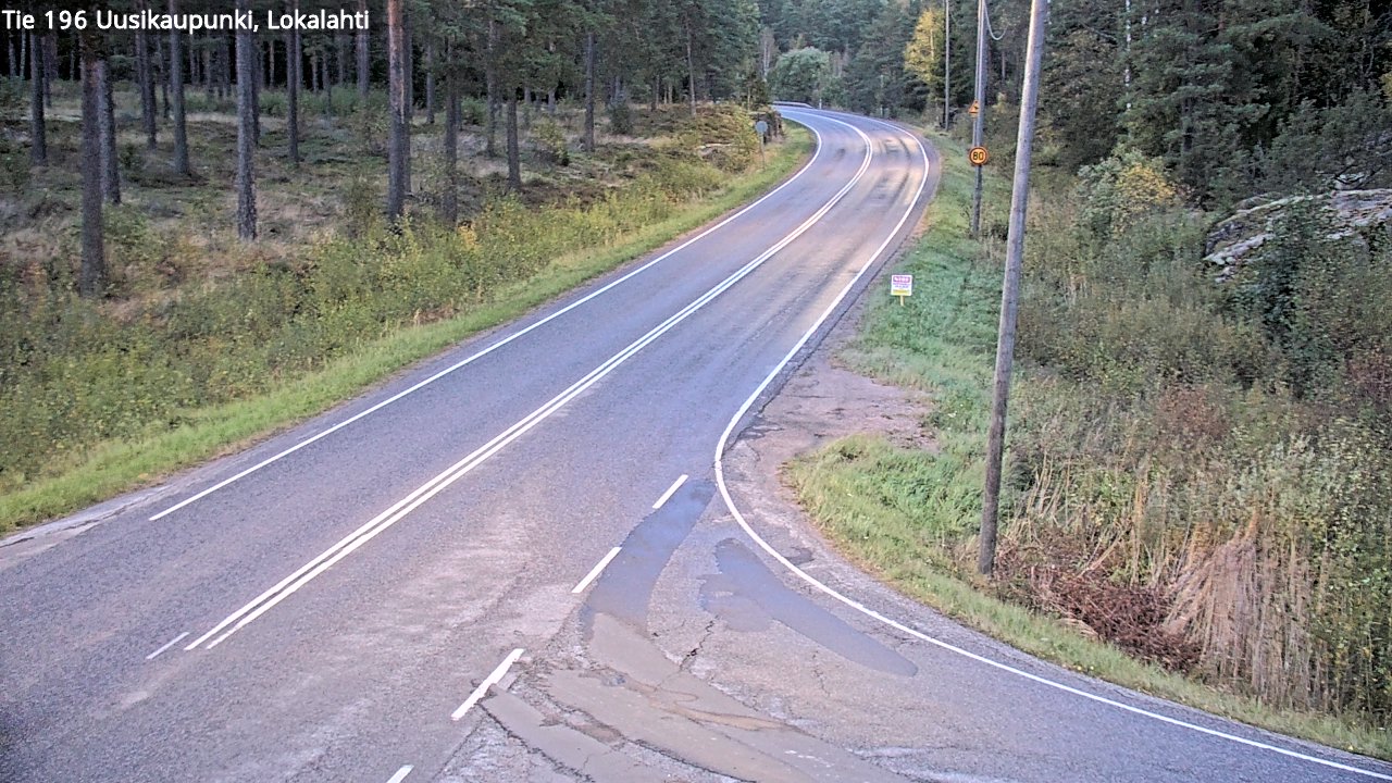 Weather Camera Image Road 196 Uusikaupunki, Lokalahti, Uusikaupunki, Varsinais-Suomi