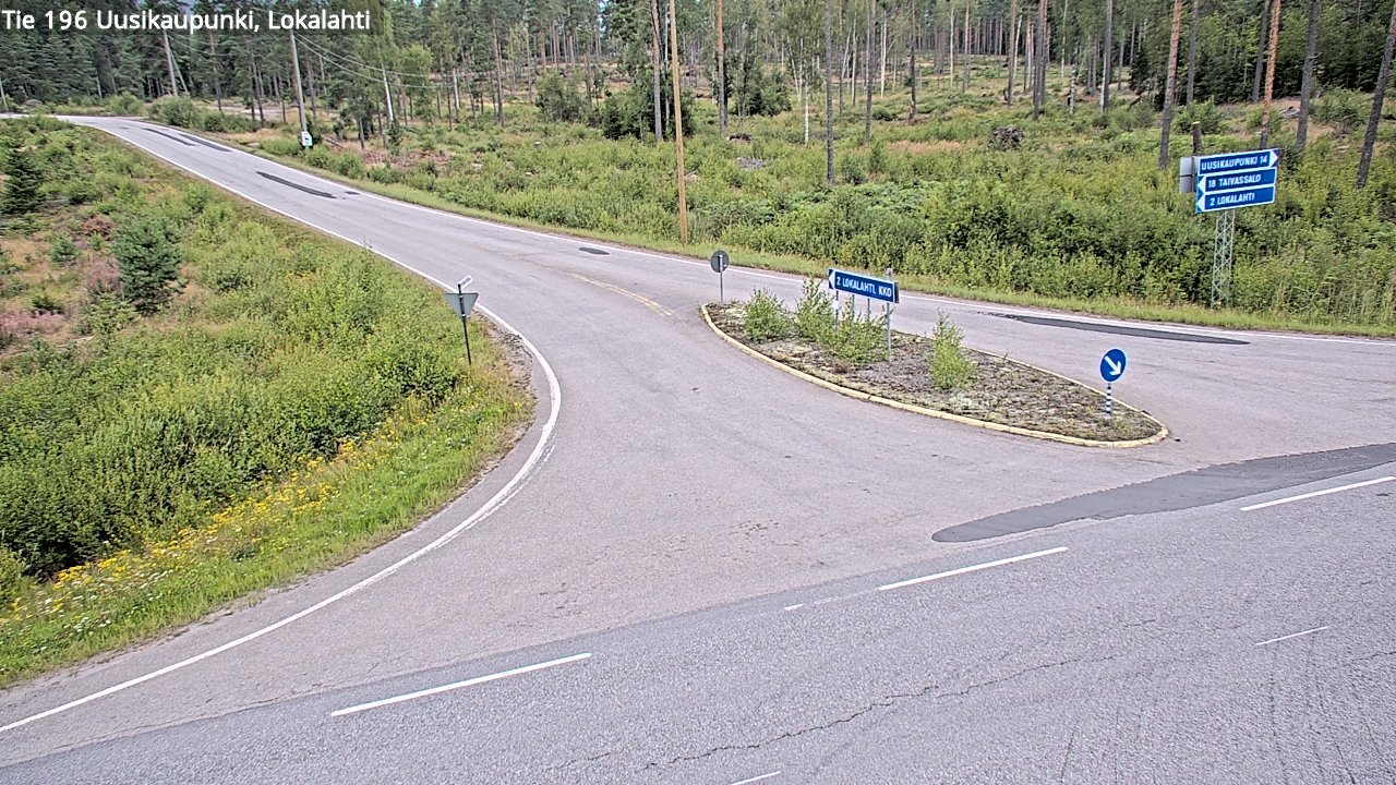 Weather Camera Image Road 196 Uusikaupunki, Lokalahti, Uusikaupunki, Varsinais-Suomi