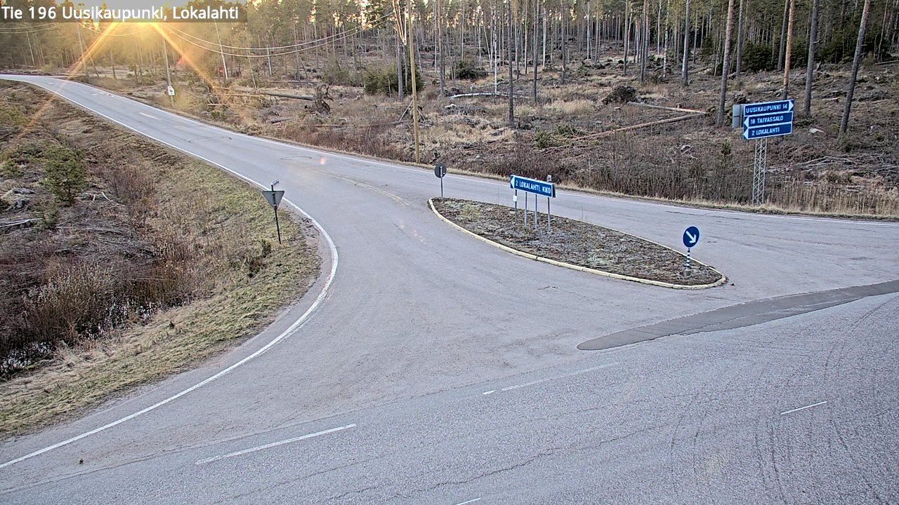 Weather Camera Image Road 196 Uusikaupunki, Lokalahti, Uusikaupunki, Varsinais-Suomi