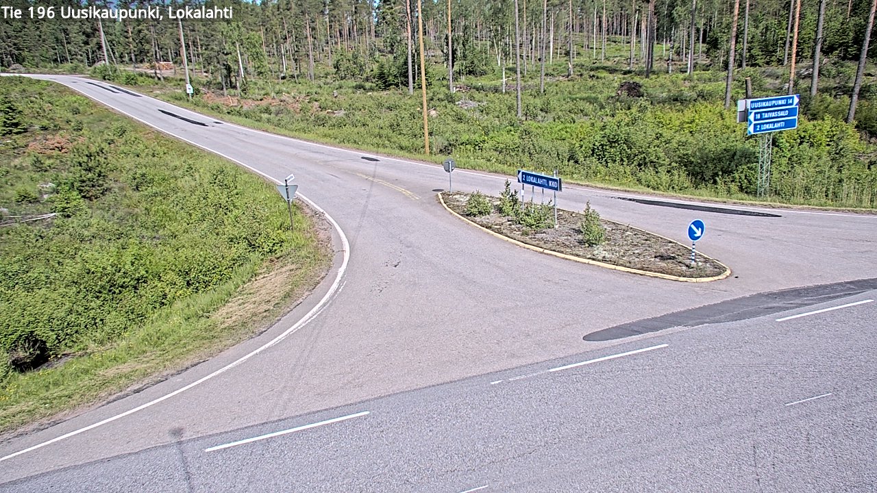 Weather Camera Image Väg 196 Nystad, Lokalax, Uusikaupunki, Varsinais-Suomi