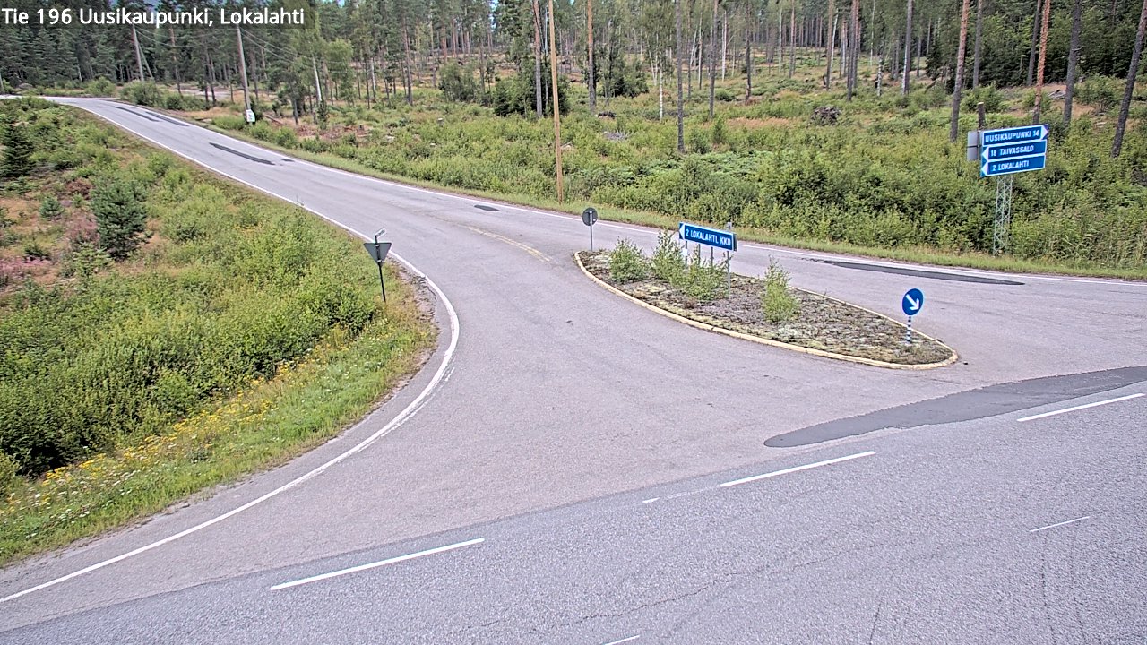 Weather Camera Image Road 196 Uusikaupunki, Lokalahti, Uusikaupunki, Varsinais-Suomi