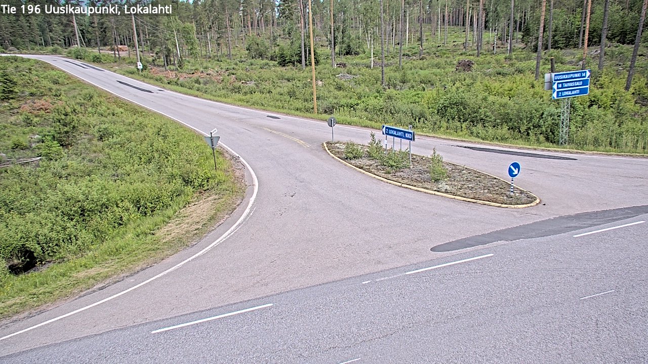Weather Camera Image Road 196 Uusikaupunki, Lokalahti, Uusikaupunki, Varsinais-Suomi