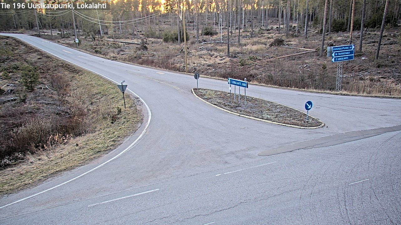 Weather Camera Image Road 196 Uusikaupunki, Lokalahti, Uusikaupunki, Varsinais-Suomi