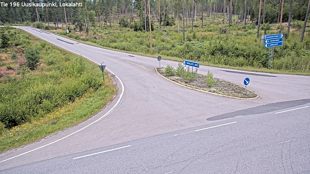 Weather Camera Image Road 196 Uusikaupunki, Lokalahti, Uusikaupunki, Varsinais-Suomi