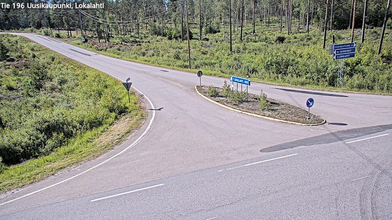 Weather Camera Image Väg 196 Nystad, Lokalax, Uusikaupunki, Varsinais-Suomi