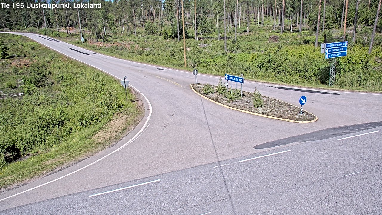 Weather Camera Image Väg 196 Nystad, Lokalax, Uusikaupunki, Varsinais-Suomi