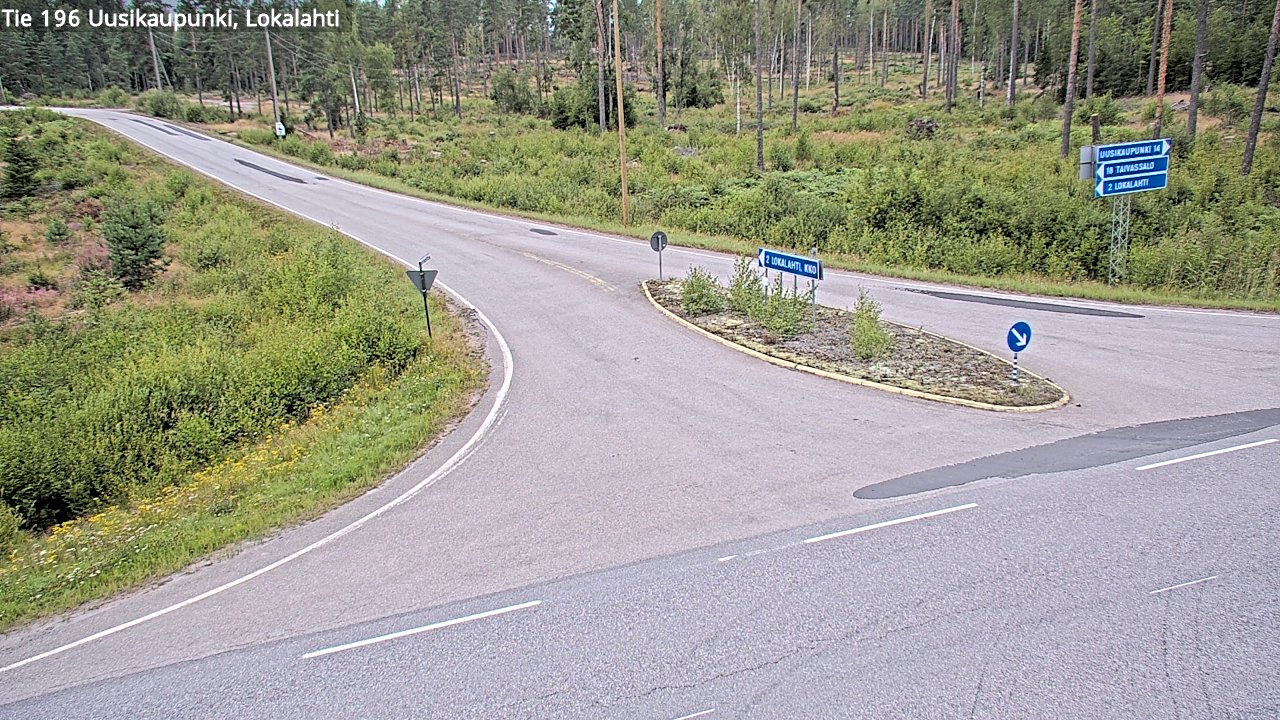 Weather Camera Image Road 196 Uusikaupunki, Lokalahti, Uusikaupunki, Varsinais-Suomi