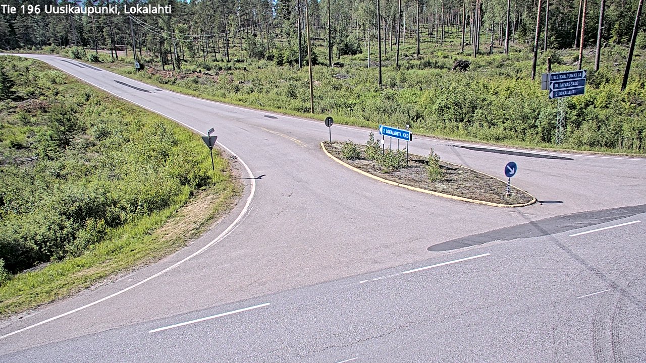 Weather Camera Image Väg 196 Nystad, Lokalax, Uusikaupunki, Varsinais-Suomi