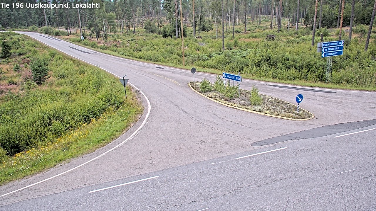 Weather Camera Image Road 196 Uusikaupunki, Lokalahti, Uusikaupunki, Varsinais-Suomi