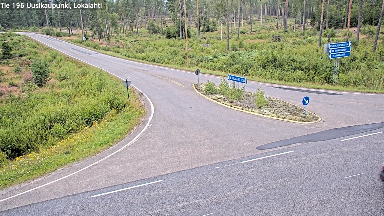 Weather Camera Image Road 196 Uusikaupunki, Lokalahti, Uusikaupunki, Varsinais-Suomi