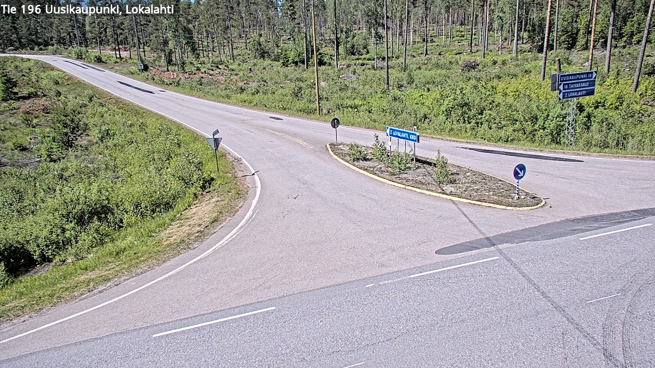 Weather Camera Image Väg 196 Nystad, Lokalax, Uusikaupunki, Varsinais-Suomi
