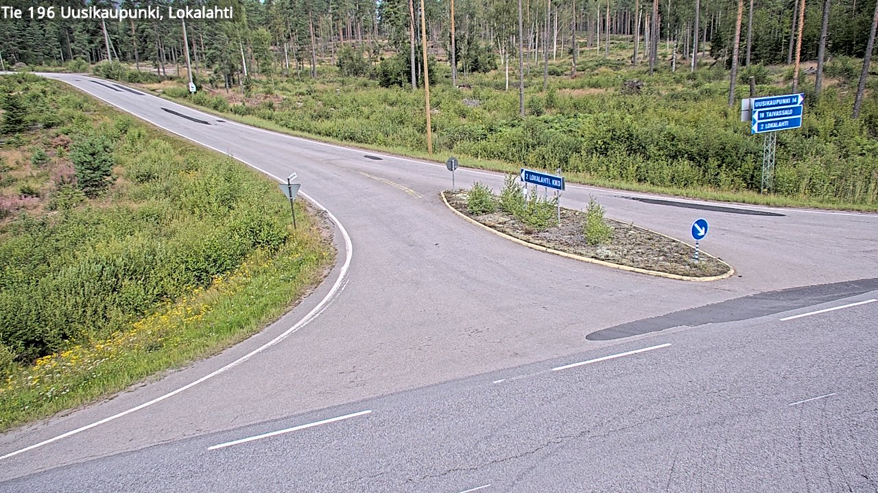Weather Camera Image Road 196 Uusikaupunki, Lokalahti, Uusikaupunki, Varsinais-Suomi