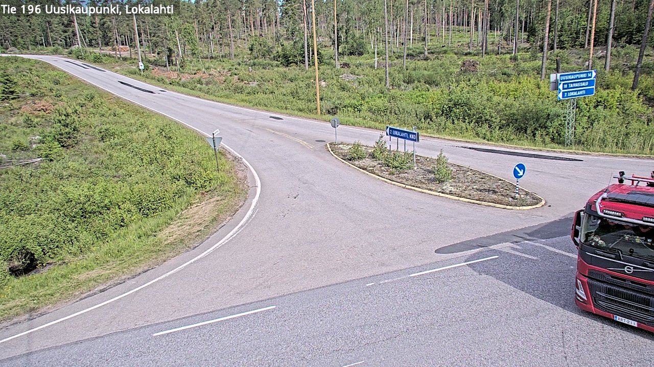 Weather Camera Image Väg 196 Nystad, Lokalax, Uusikaupunki, Varsinais-Suomi