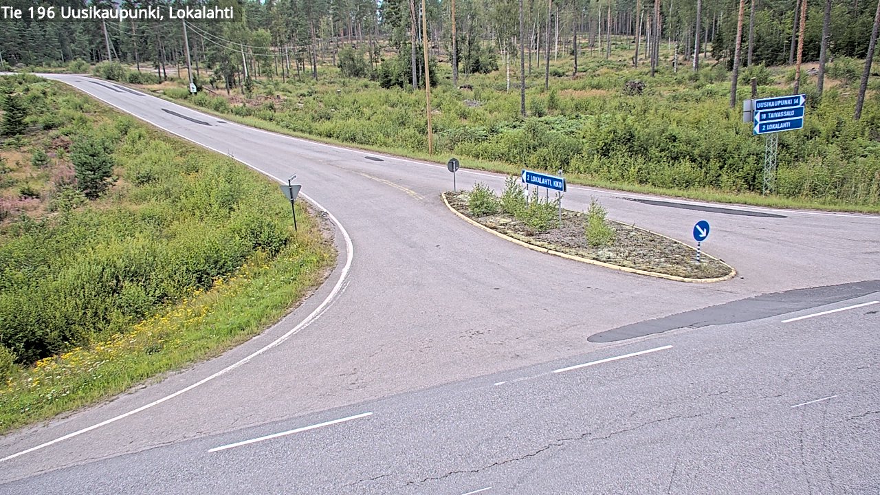 Weather Camera Image Road 196 Uusikaupunki, Lokalahti, Uusikaupunki, Varsinais-Suomi