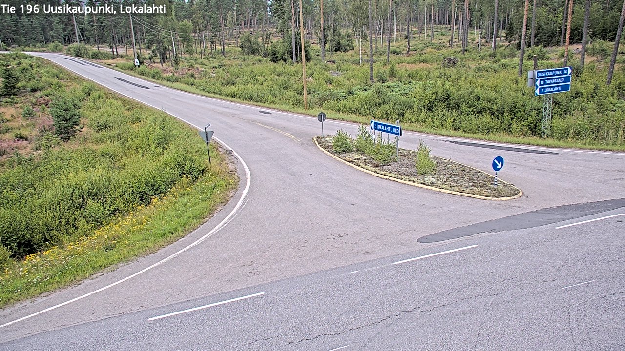 Weather Camera Image Road 196 Uusikaupunki, Lokalahti, Uusikaupunki, Varsinais-Suomi