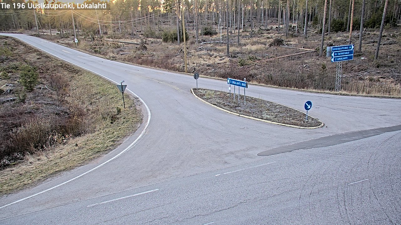 Weather Camera Image Road 196 Uusikaupunki, Lokalahti, Uusikaupunki, Varsinais-Suomi