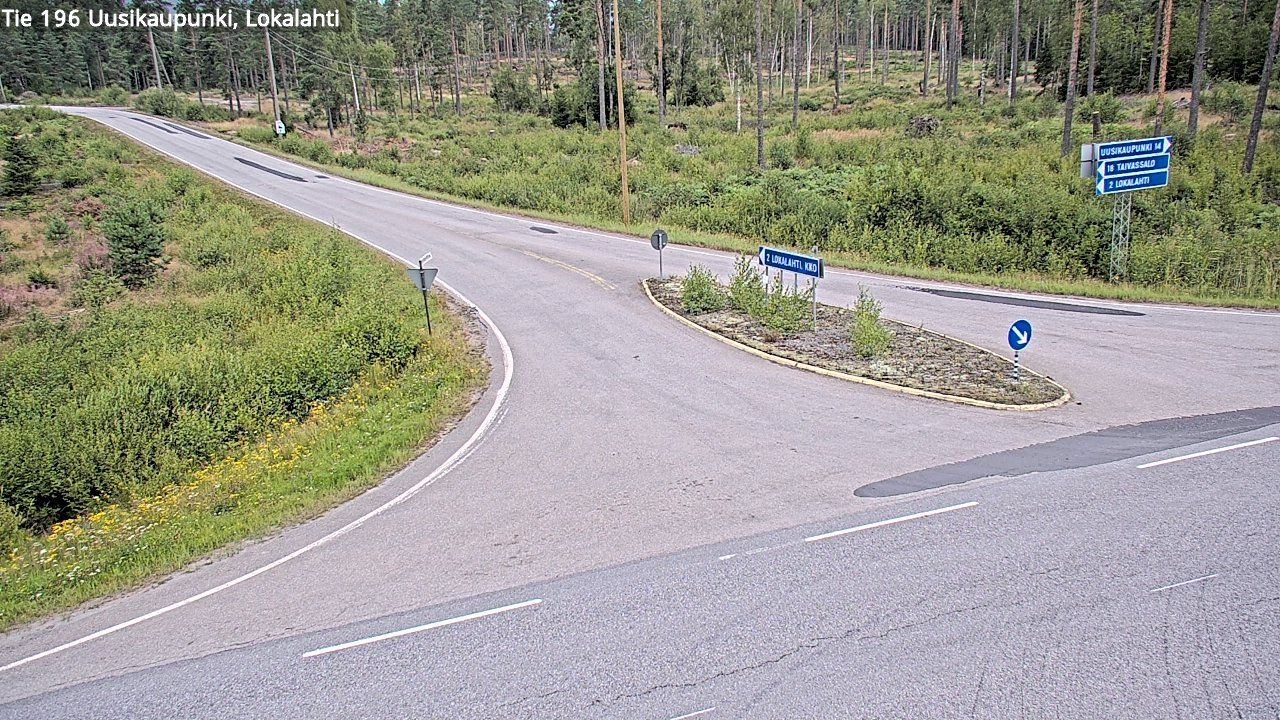 Weather Camera Image Road 196 Uusikaupunki, Lokalahti, Uusikaupunki, Varsinais-Suomi
