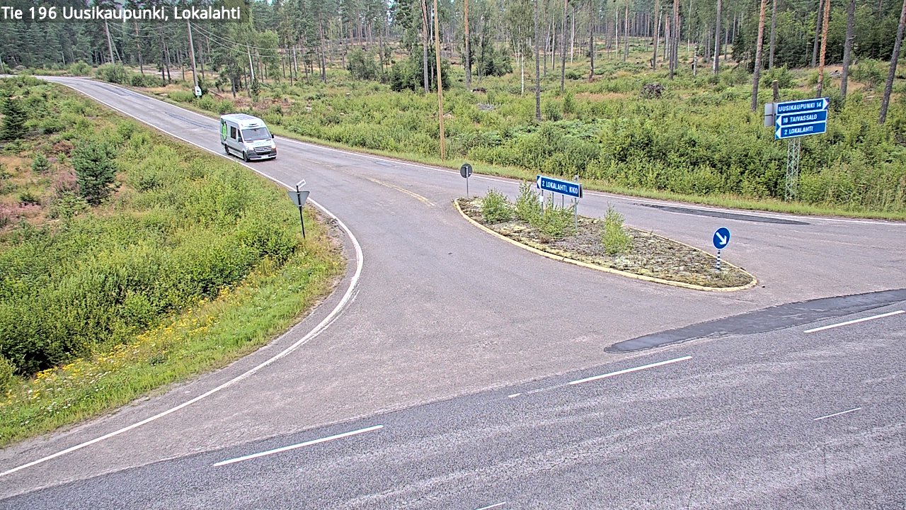 Weather Camera Image Road 196 Uusikaupunki, Lokalahti, Uusikaupunki, Varsinais-Suomi
