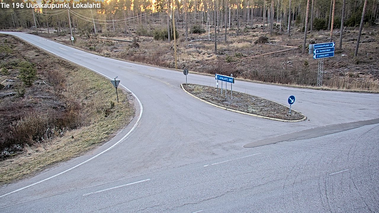 Weather Camera Image Road 196 Uusikaupunki, Lokalahti, Uusikaupunki, Varsinais-Suomi