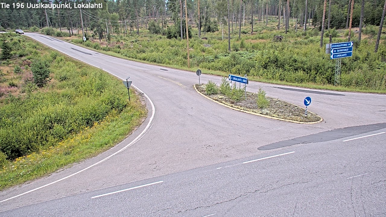 Weather Camera Image Road 196 Uusikaupunki, Lokalahti, Uusikaupunki, Varsinais-Suomi