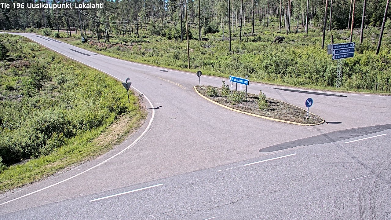 Weather Camera Image Väg 196 Nystad, Lokalax, Uusikaupunki, Varsinais-Suomi