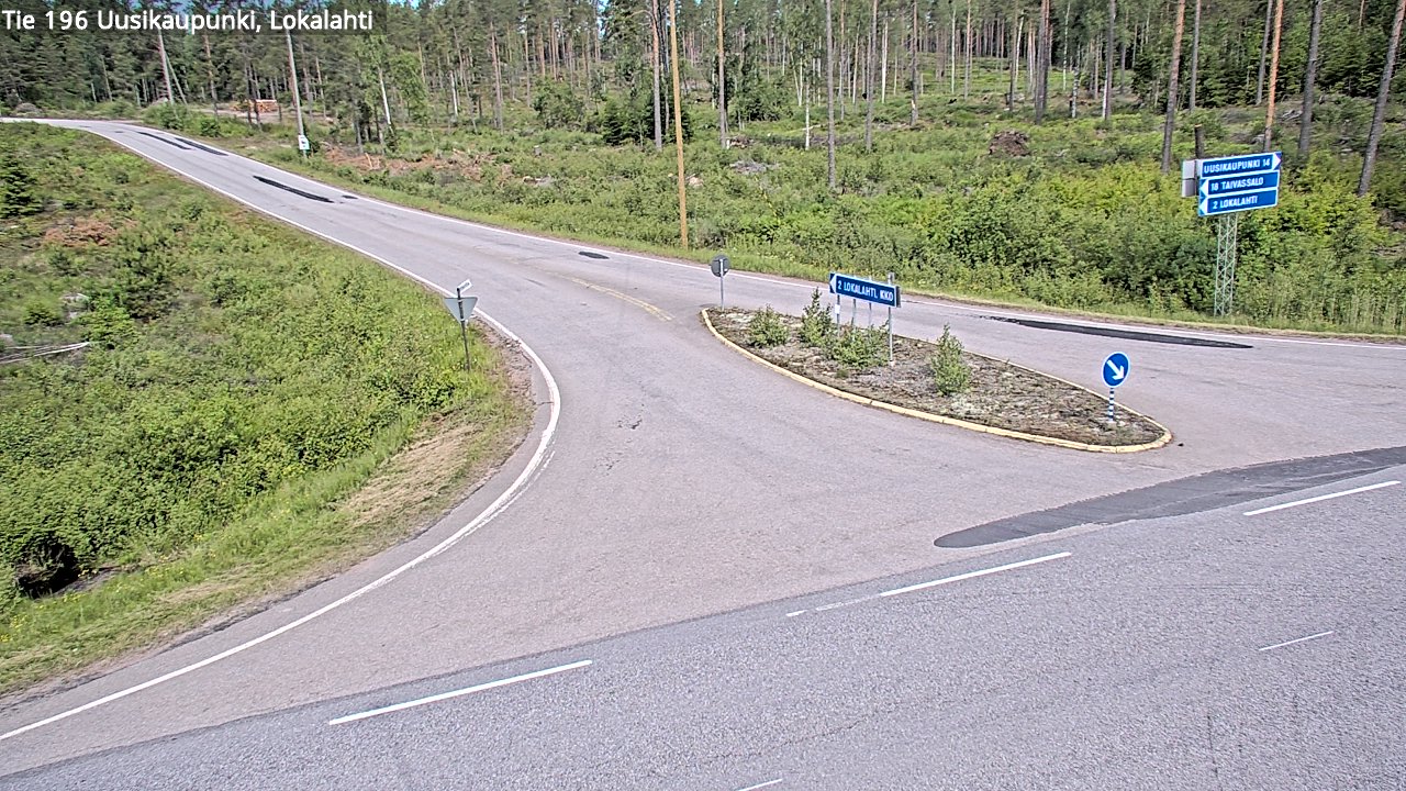 Weather Camera Image Väg 196 Nystad, Lokalax, Uusikaupunki, Varsinais-Suomi