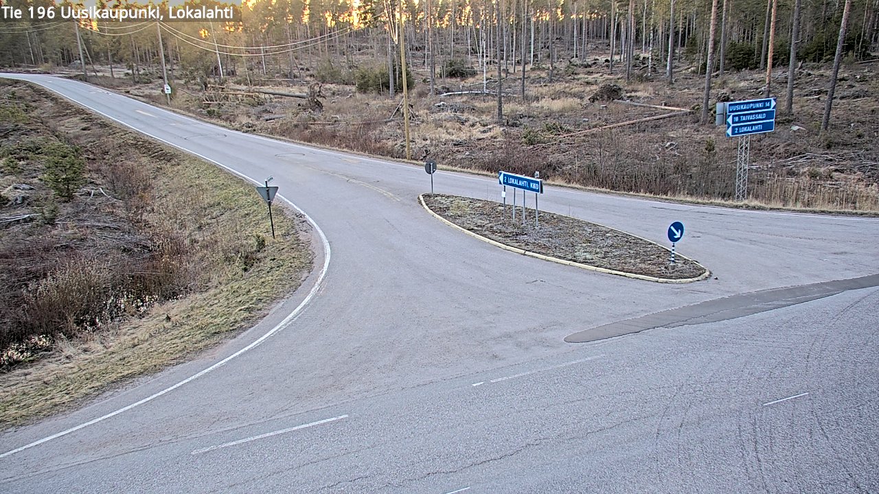 Weather Camera Image Road 196 Uusikaupunki, Lokalahti, Uusikaupunki, Varsinais-Suomi