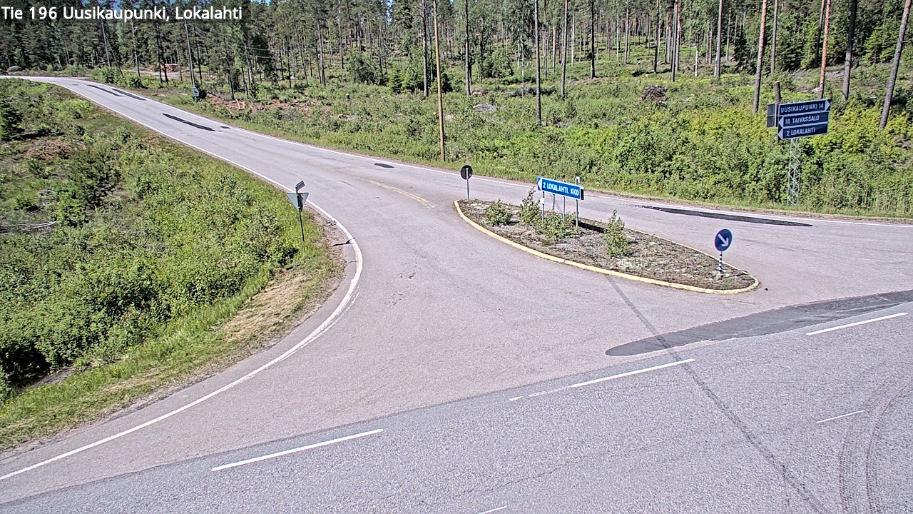 Weather Camera Image Väg 196 Nystad, Lokalax, Uusikaupunki, Varsinais-Suomi