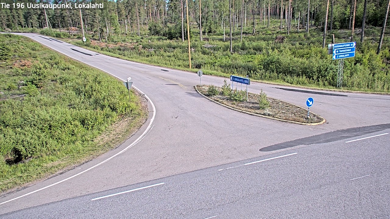 Weather Camera Image Road 196 Uusikaupunki, Lokalahti, Uusikaupunki, Varsinais-Suomi
