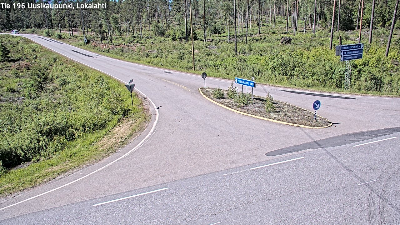 Weather Camera Image Väg 196 Nystad, Lokalax, Uusikaupunki, Varsinais-Suomi
