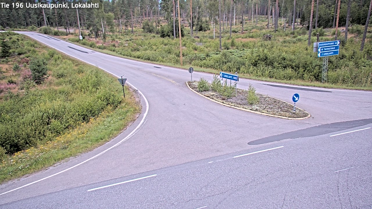 Weather Camera Image Road 196 Uusikaupunki, Lokalahti, Uusikaupunki, Varsinais-Suomi