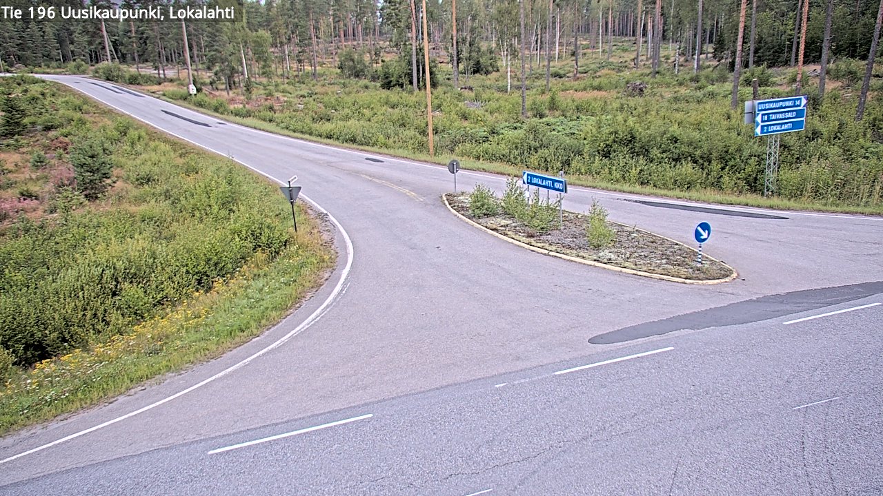 Weather Camera Image Road 196 Uusikaupunki, Lokalahti, Uusikaupunki, Varsinais-Suomi