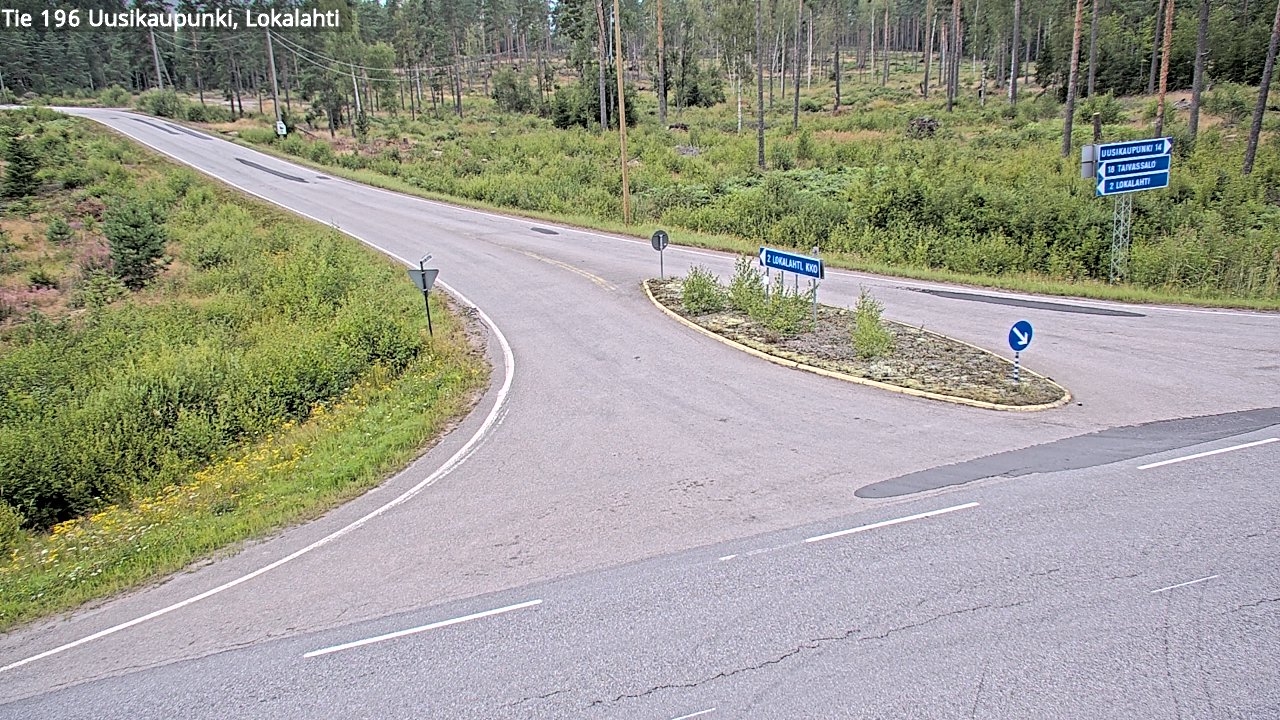 Weather Camera Image Road 196 Uusikaupunki, Lokalahti, Uusikaupunki, Varsinais-Suomi