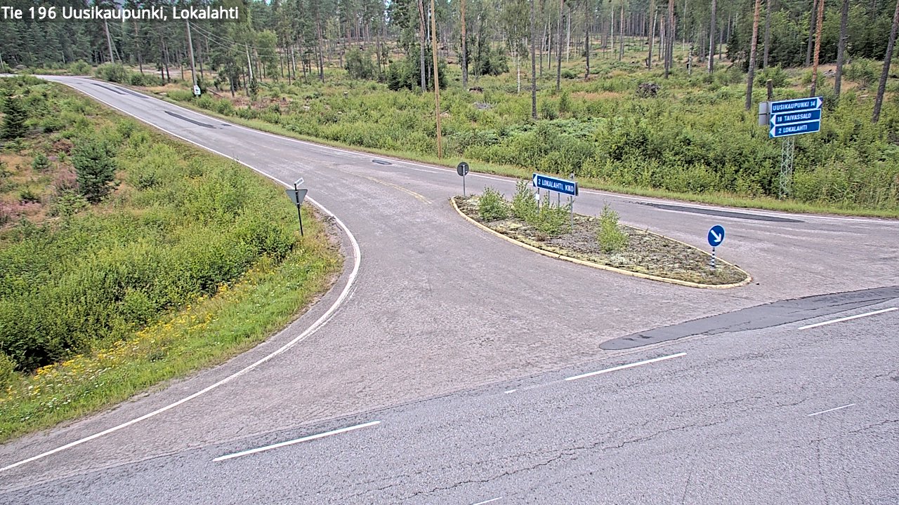 Weather Camera Image Road 196 Uusikaupunki, Lokalahti, Uusikaupunki, Varsinais-Suomi