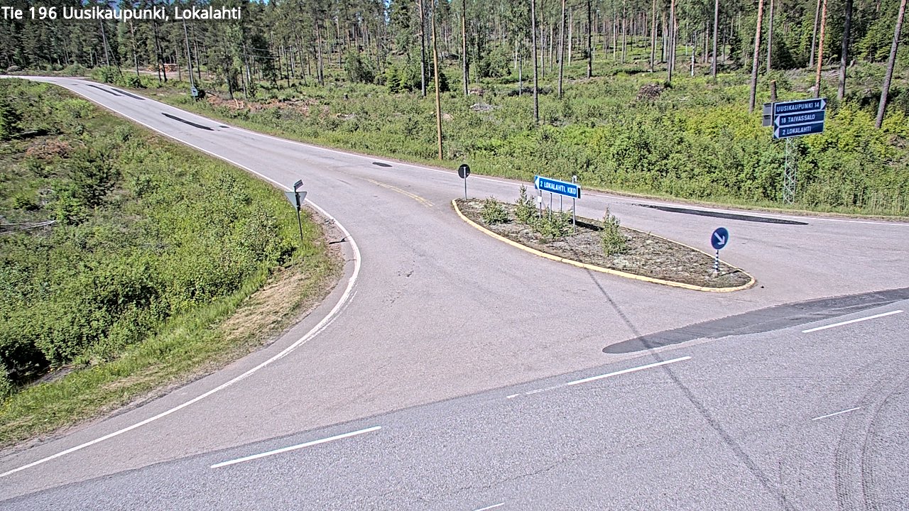 Weather Camera Image Väg 196 Nystad, Lokalax, Uusikaupunki, Varsinais-Suomi