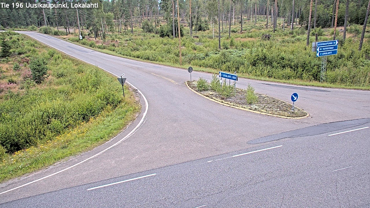 Weather Camera Image Road 196 Uusikaupunki, Lokalahti, Uusikaupunki, Varsinais-Suomi